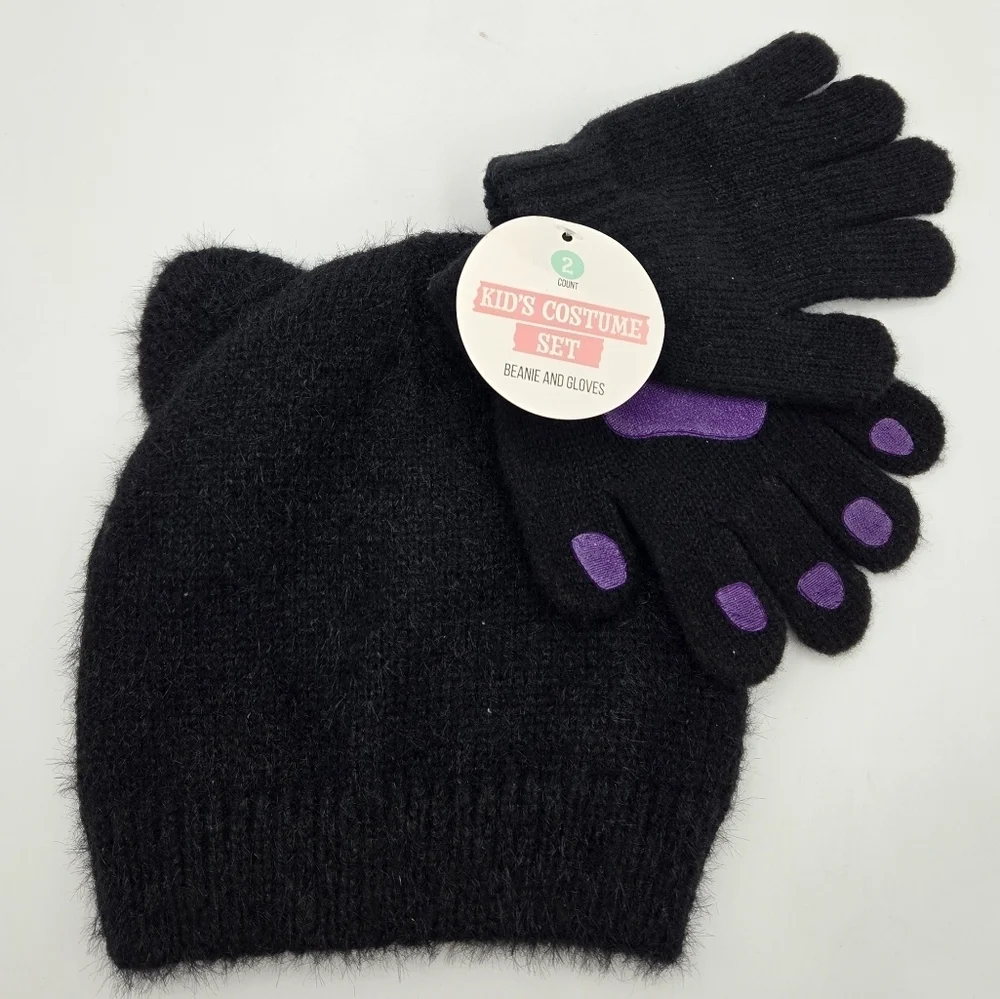 Cat Costume Beanie and Gloves Kid's Costume Set